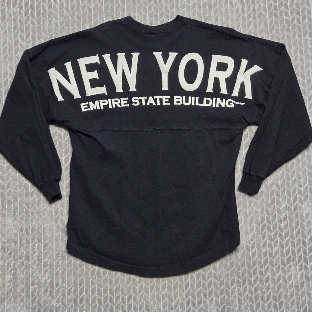 Spirit Jersey New York Empire State Building Black Long Sleeve Shirt XS